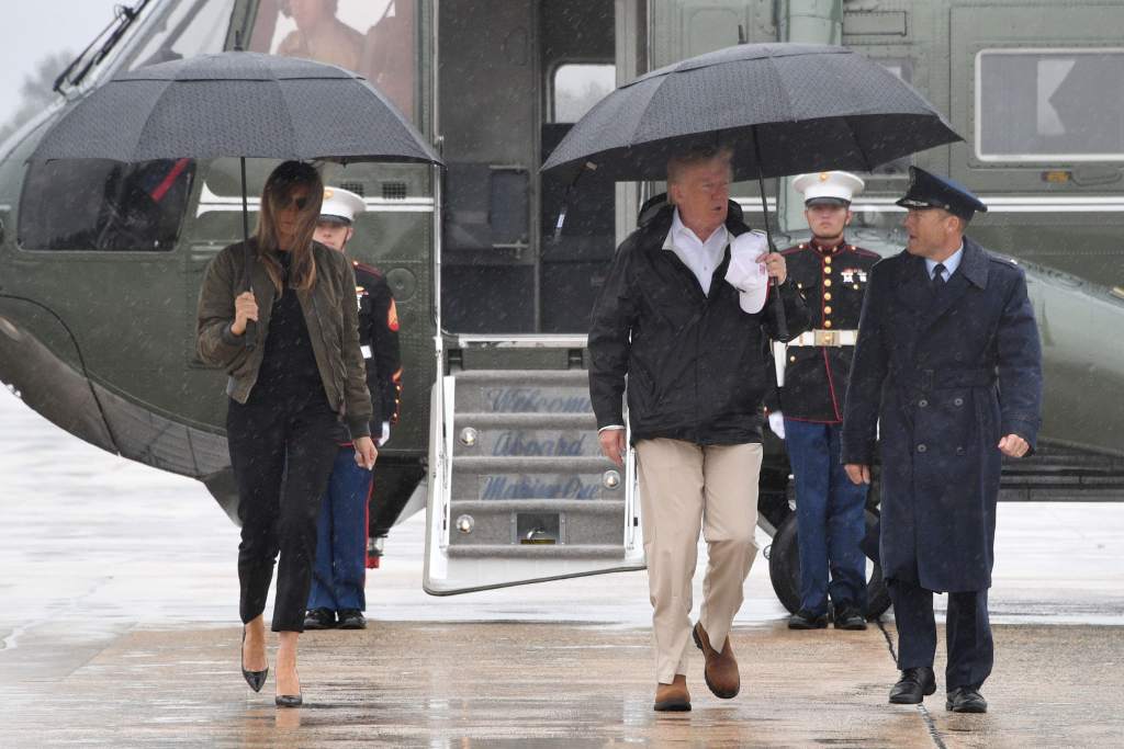 Donald Trump vista Texas bajo la amenaza de nuevas lluvias por Harvey