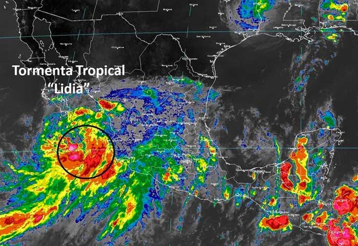 Tormenta tropical Lidia provoca fuertes lluvias en México