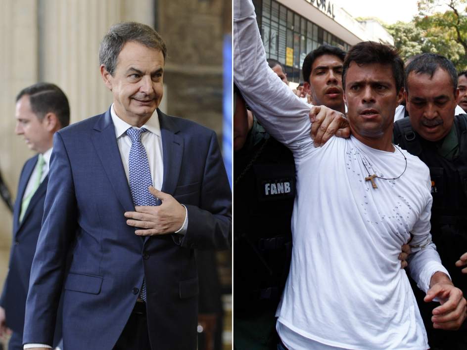 Rodríguez Zapatero visitó en Venezuela al líder opositor Leopoldo López