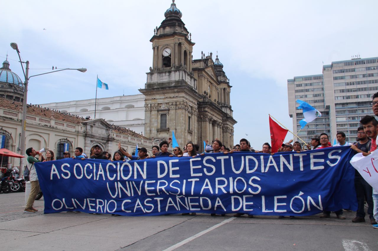 Manifestación masiva Usac y asociaciones allegadas