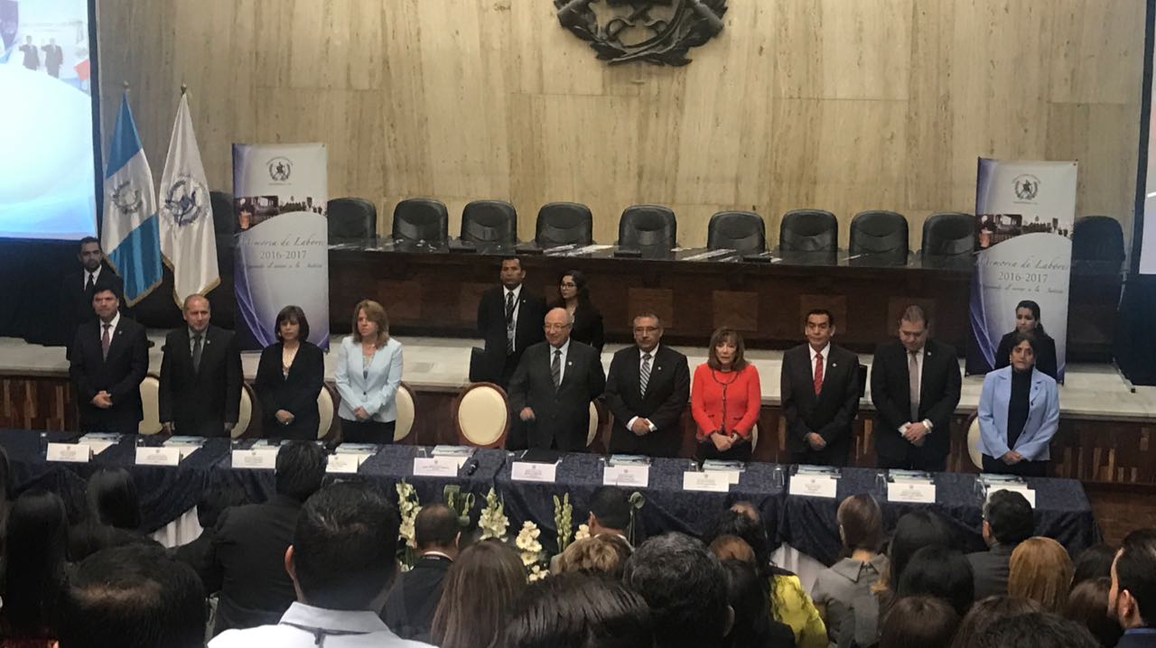 Informe de labores del presidente saliente del Organismo Judicial