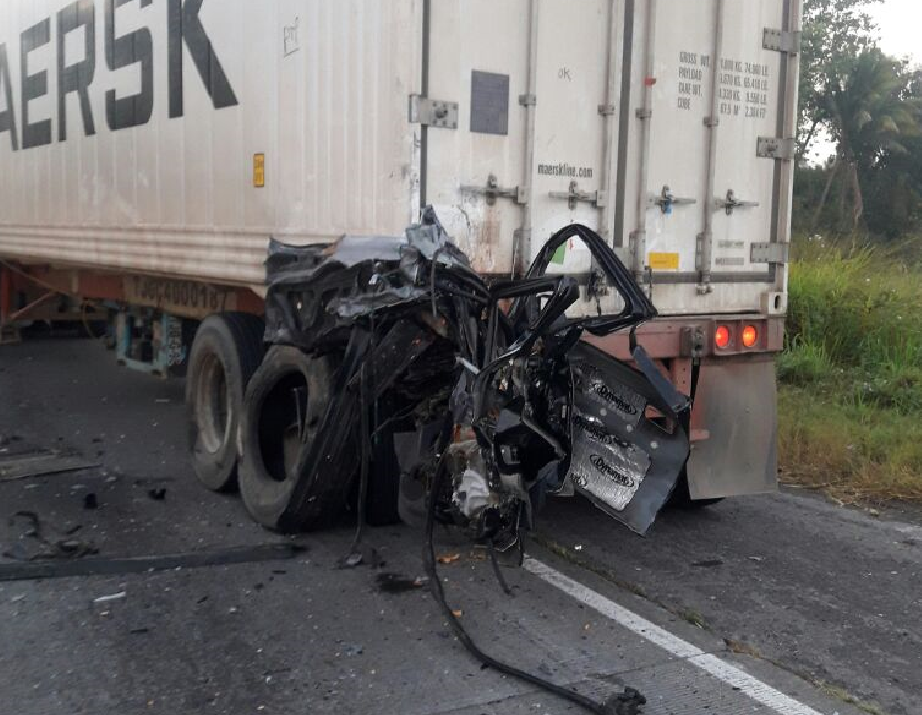 Accidente en ruta de Puerto Quetzal