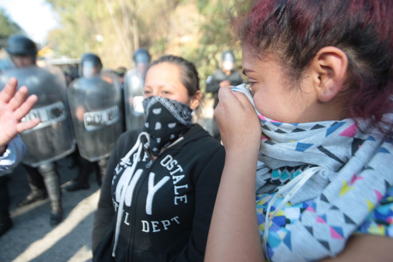 Manifestación en el preventivo EU Emisoras Unidas Guatemala