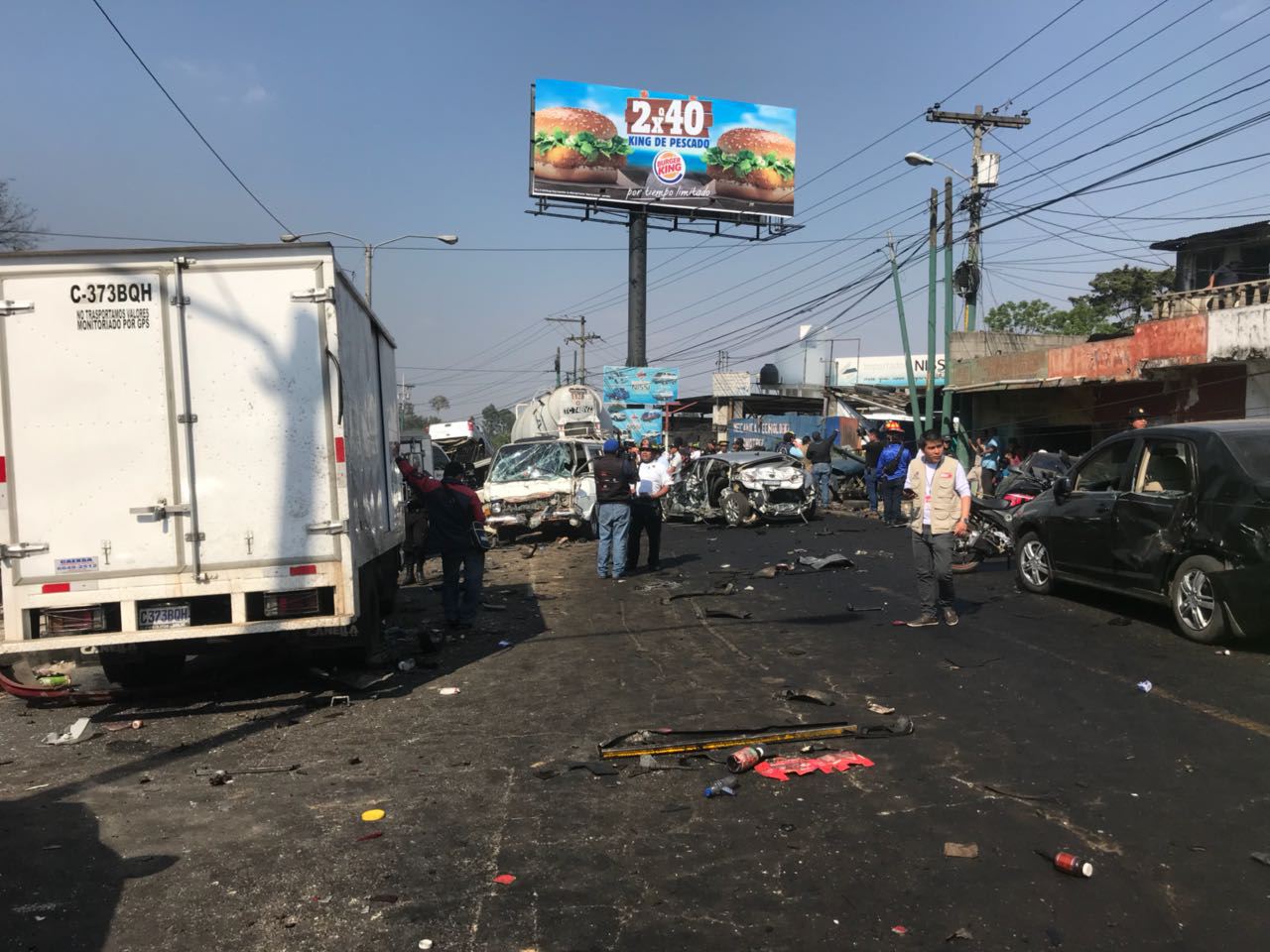 Accidente de tránsito en ruta Interamericana EU Emisoras Unidas Guatemala