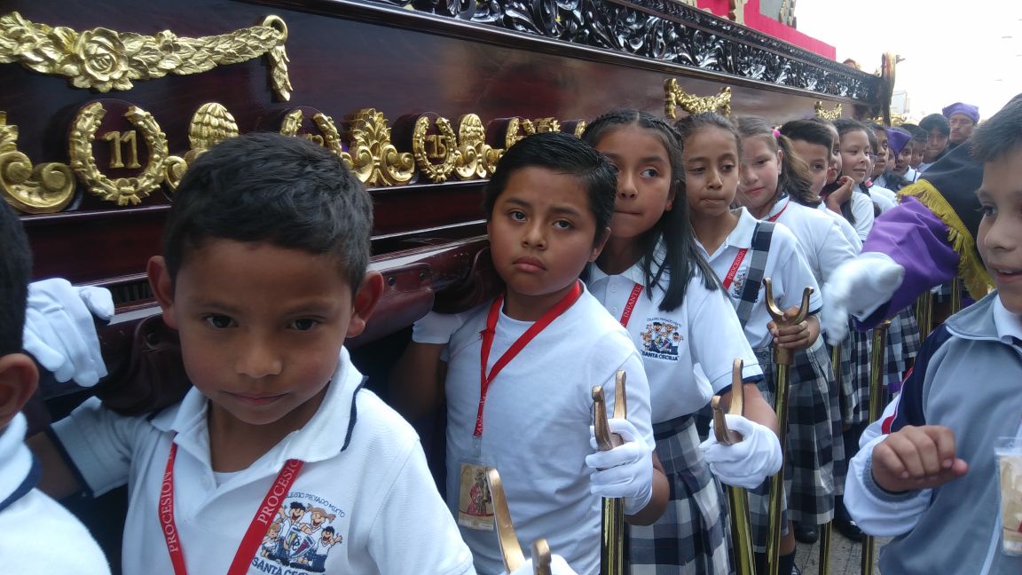 Procesión infantil de San José. Foto René Fuentes Guatemala EU Emisoras Unidas