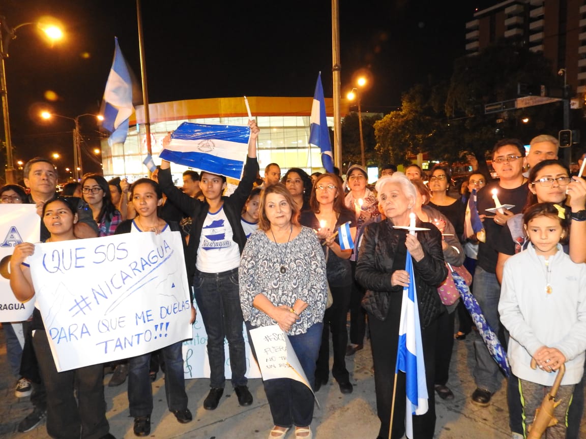 Manifestación de nicaragüenses