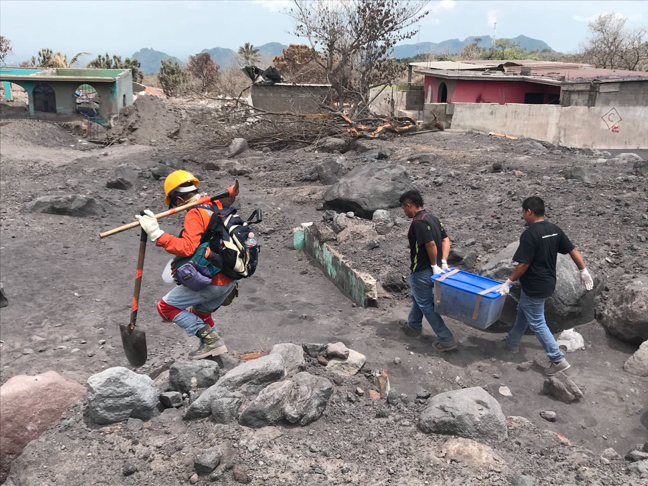 Restos mortales en la zona cero