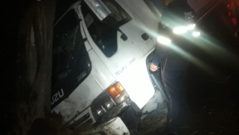 Accidente en Bajada las Cañas 90