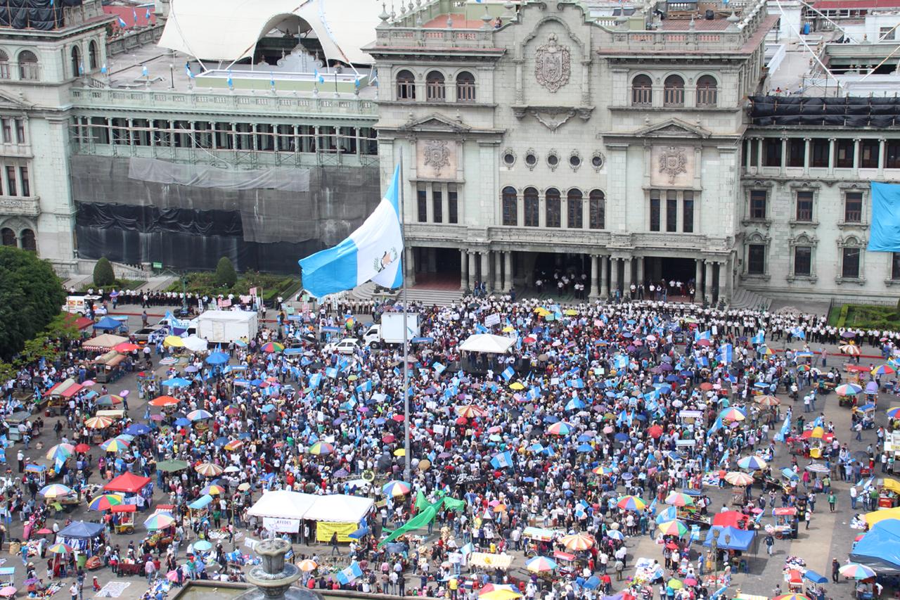 Manifestación en la Plaza contra la corrupción