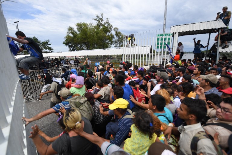 Migrantes hondureños