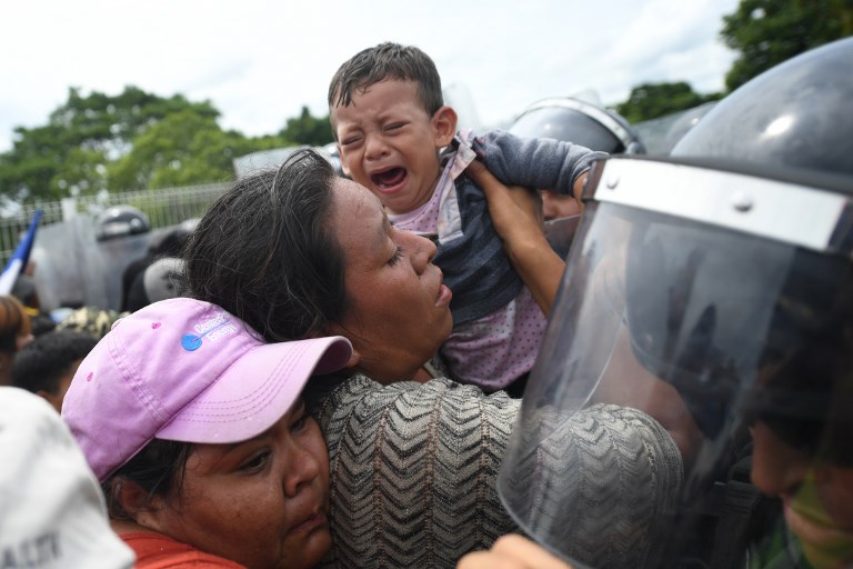 Migrantes hondureños