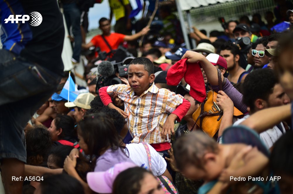 Migrantes hondureños