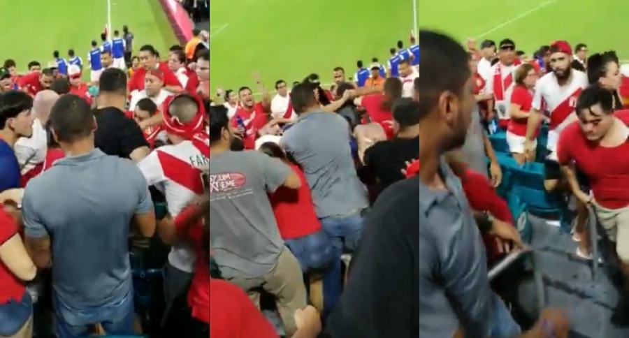 Video viral violencia estadio perú chile miami florida