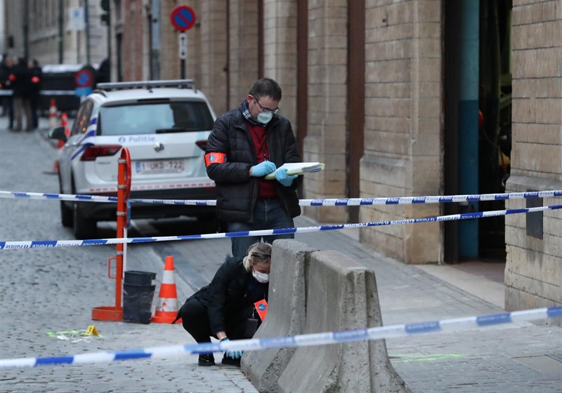 Un policía de Bruselas