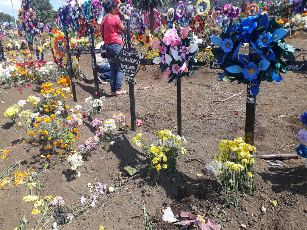 flores en cementerio