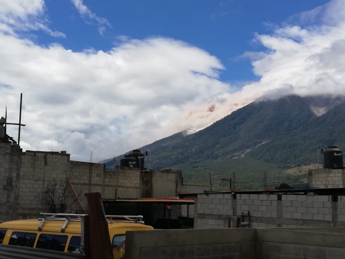 Actividad del volcán de Fuego