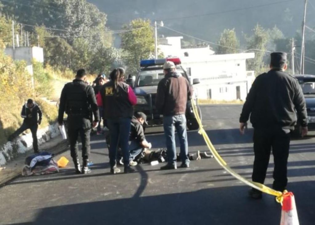 Olintepeque Quetzaltenango cuerpo hombre atropellado 24 noviembre 2018