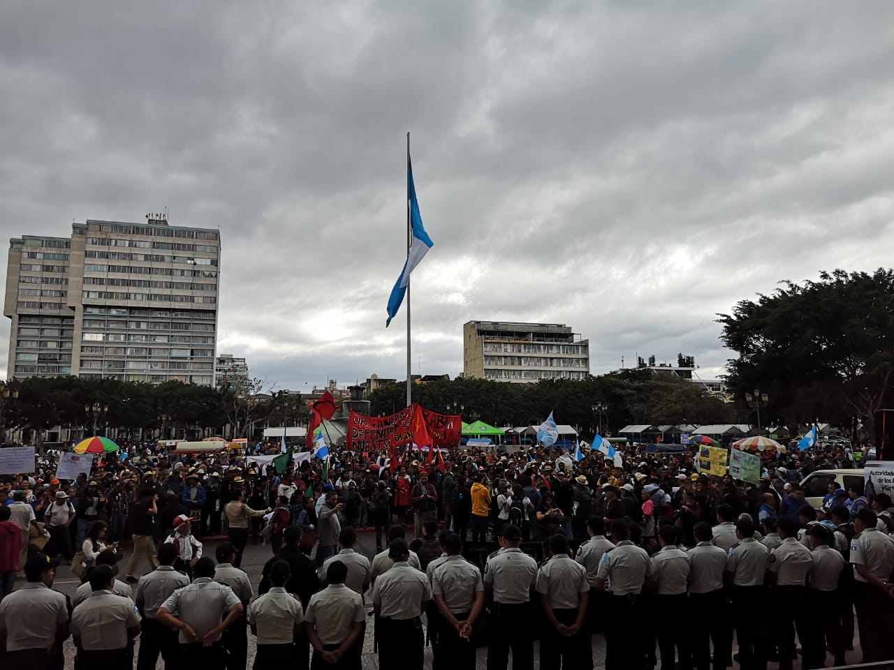 Manifestación en la Plaza de la Constitución