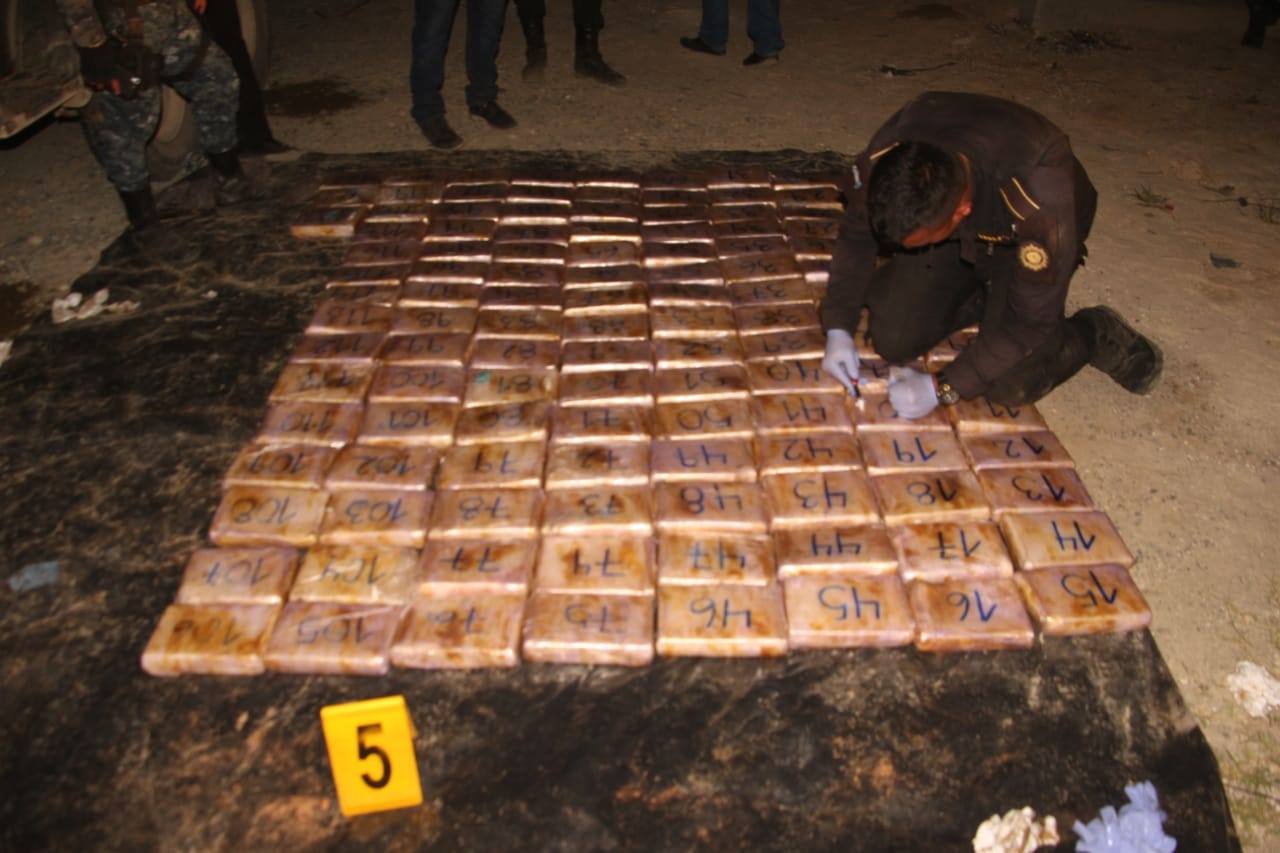 PNC paquetes cocaína Guatemala