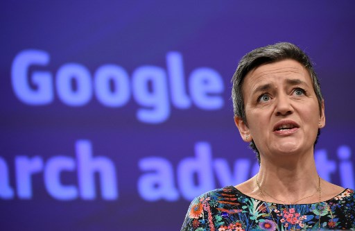 La comisaria europea de Competencia, Margrethe Vestager. Foto: AFP