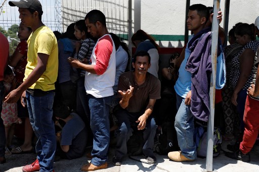 Caravana de hondureños. Foto: AFP.