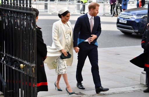 Meghan Markle y el Príncipe Harry. Foto: AFP.