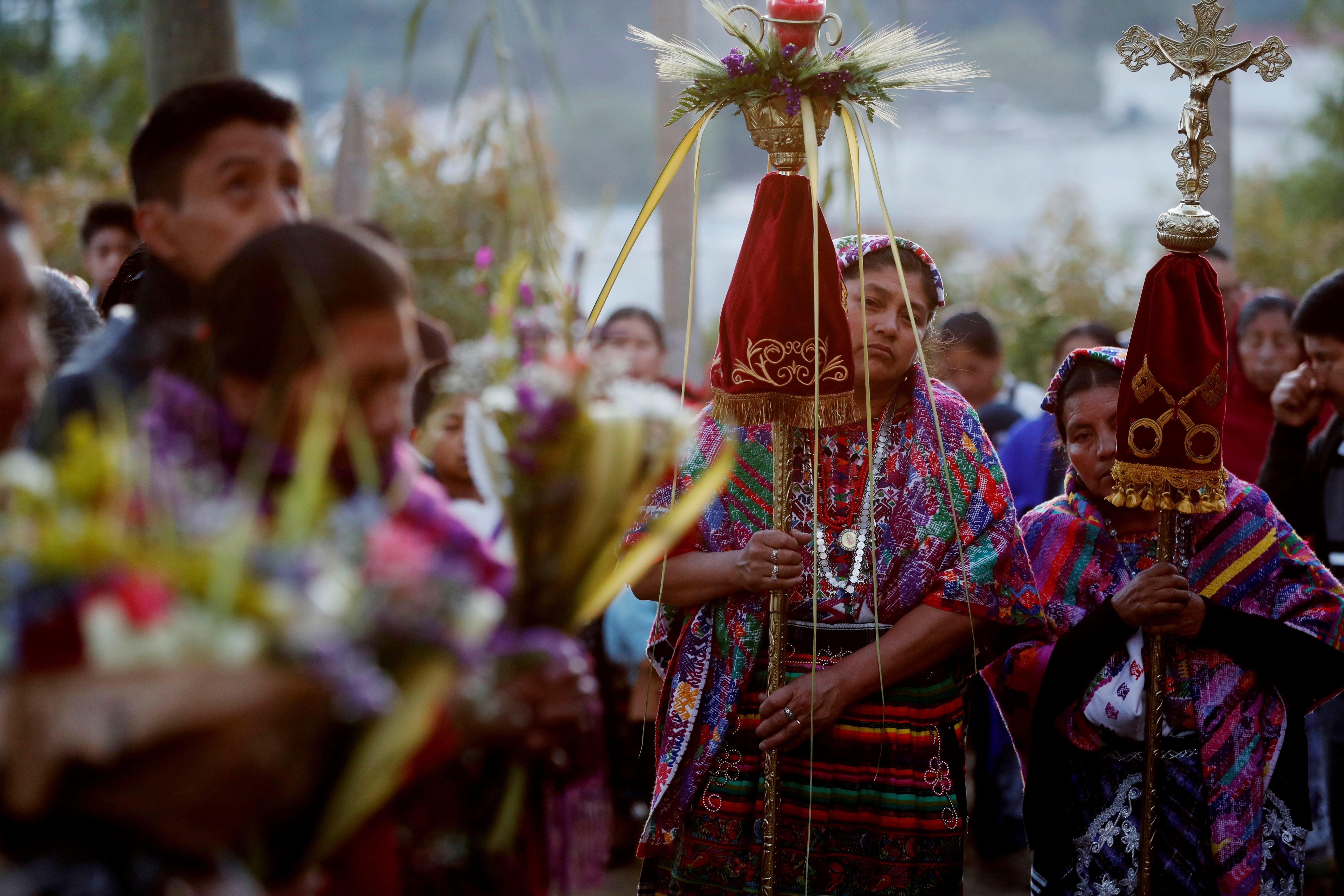 Domingo de Ramos en San Pedro Sacatepéquez, Guatemala