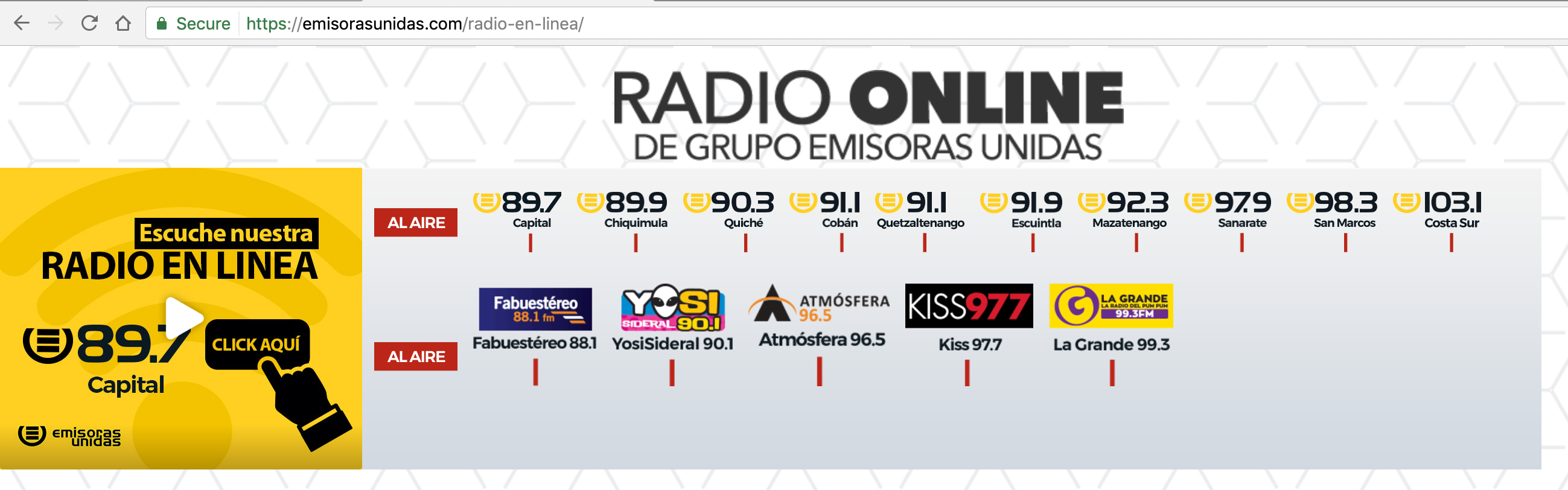 radio online musicales grupo emisoras unidas