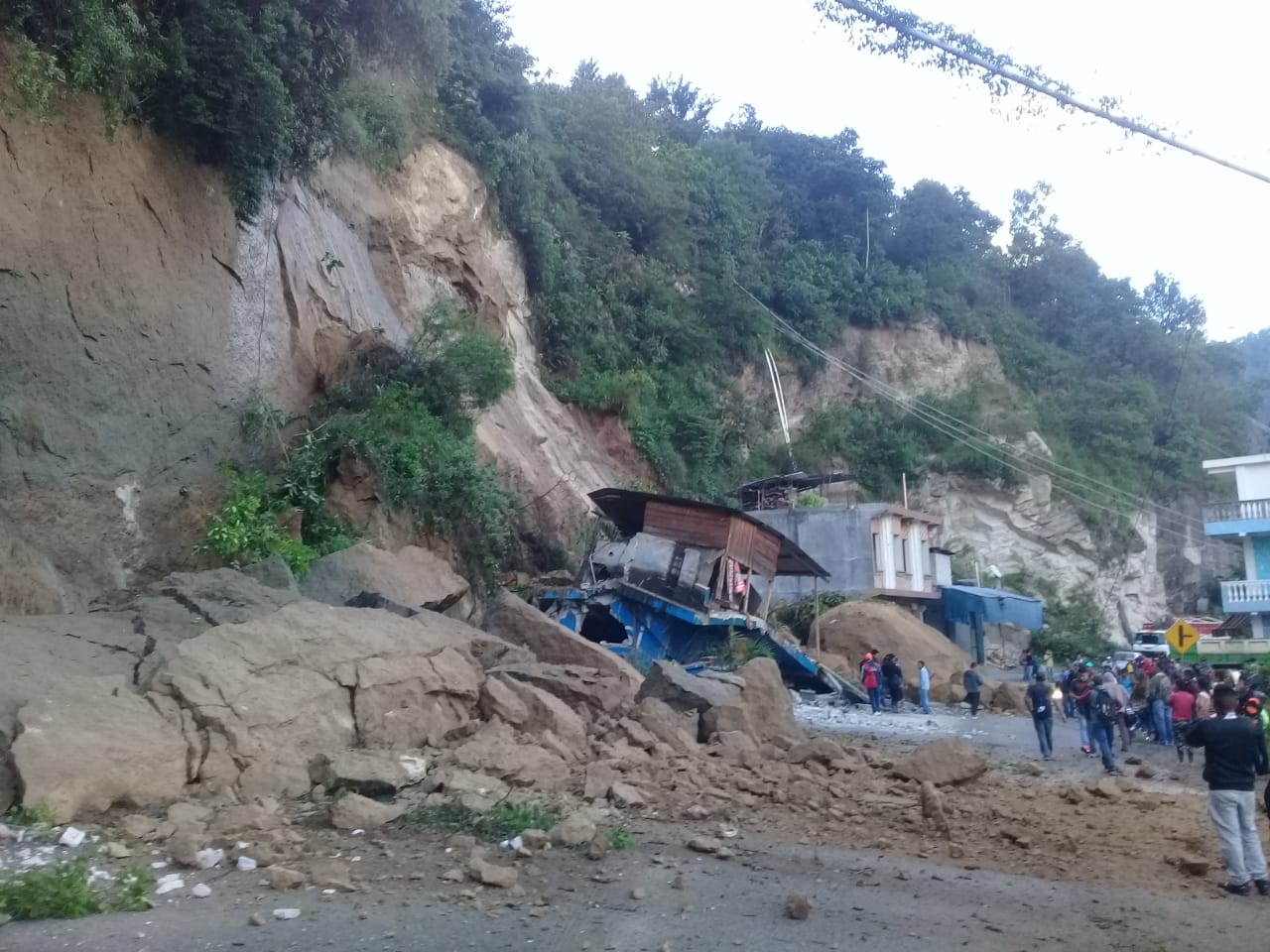 Derrumbe en Colotenango, Huehuetenango.