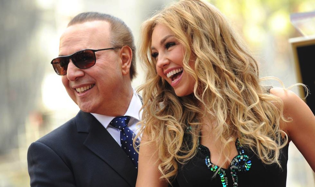 Thalía y Tommy Mottola