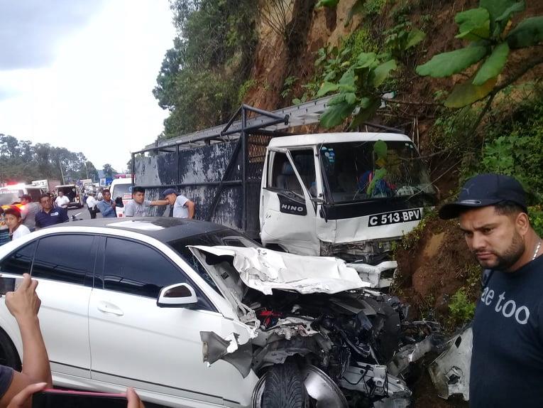 Múltiple accidente en la Interamericana