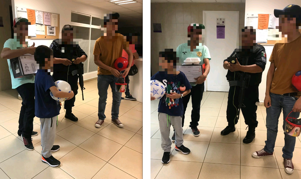 Niño migrante se reencuentra con familiares