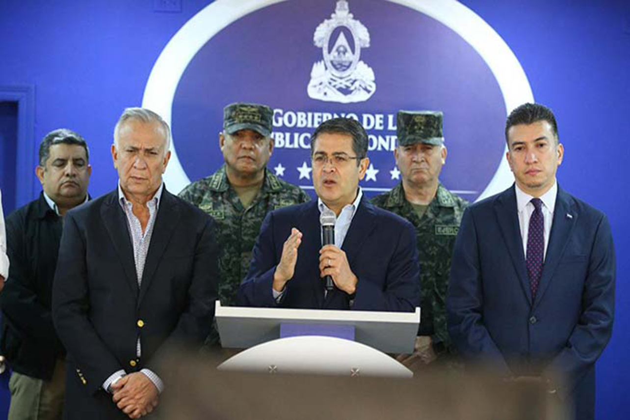 El presidente de Honduras, Juan Orlando Hernández