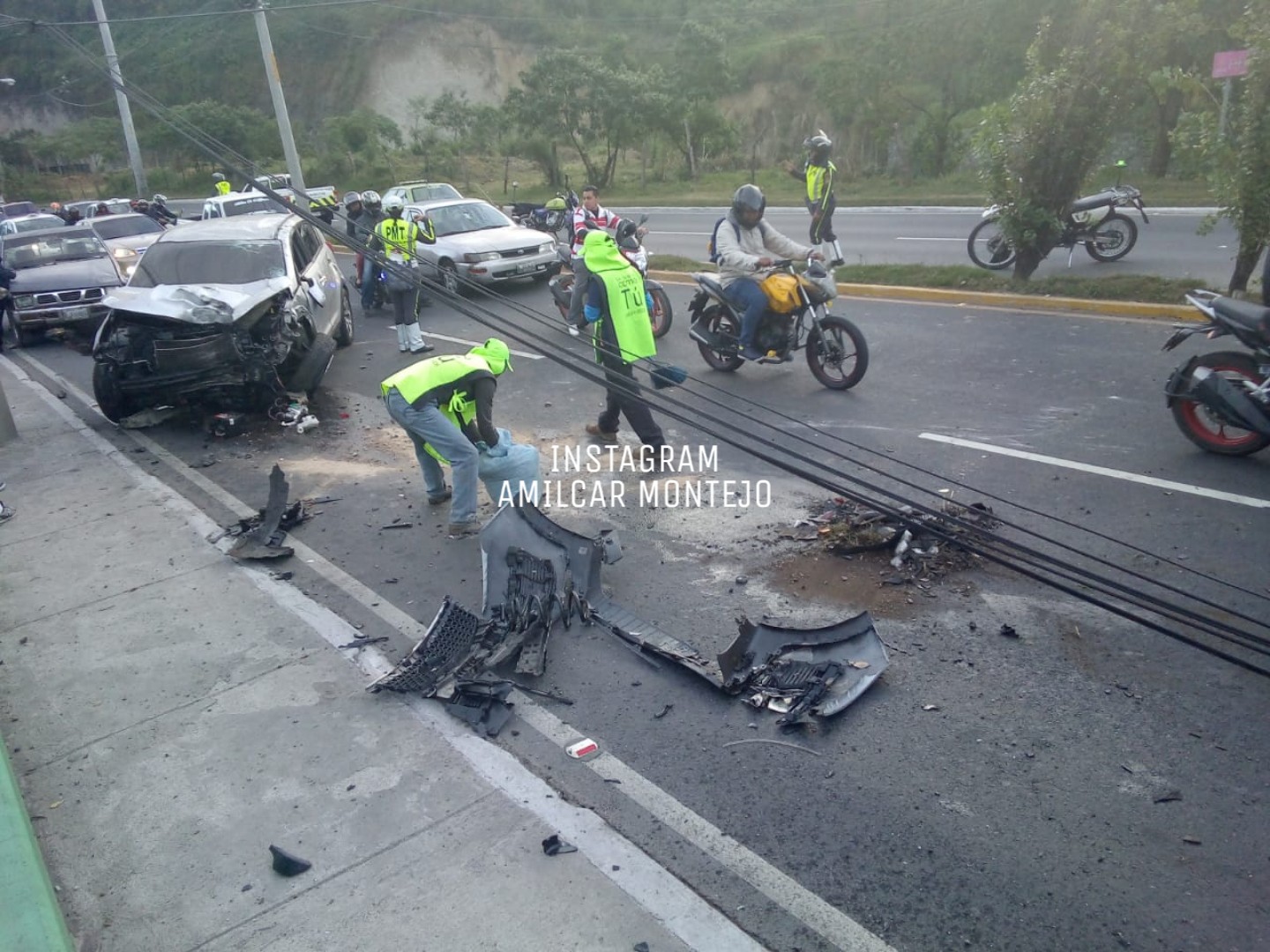 Accidente en calzada La Paz