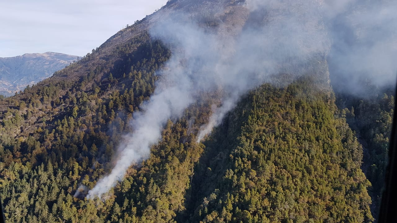 Incendio volcán Tajumulco