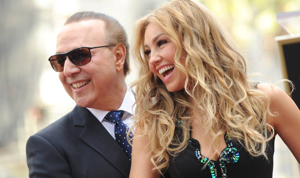 Thalía y Tommy Mottola