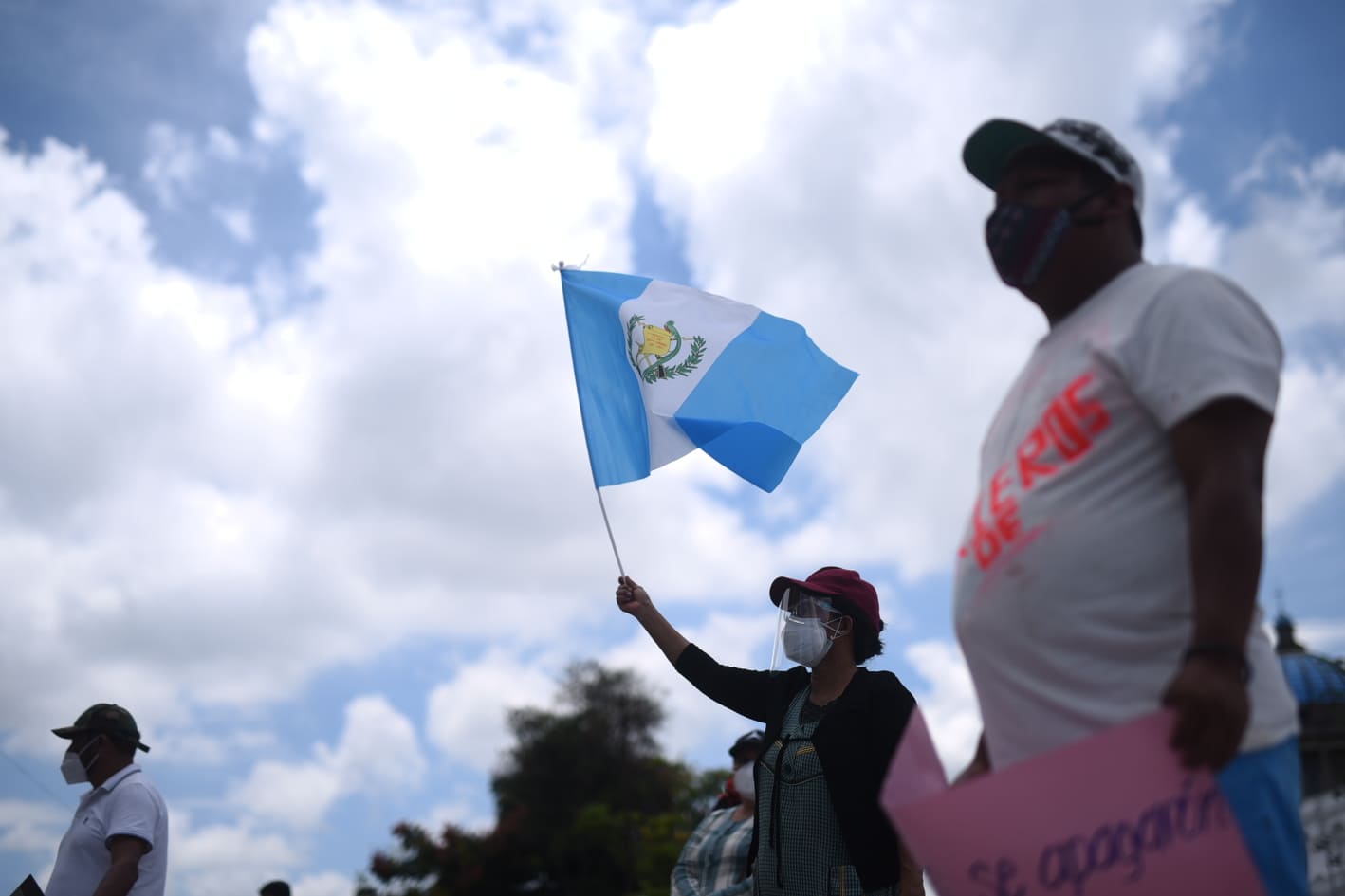 manifestación de trabajadores de ferias para pedir reactivación tras Covid-19