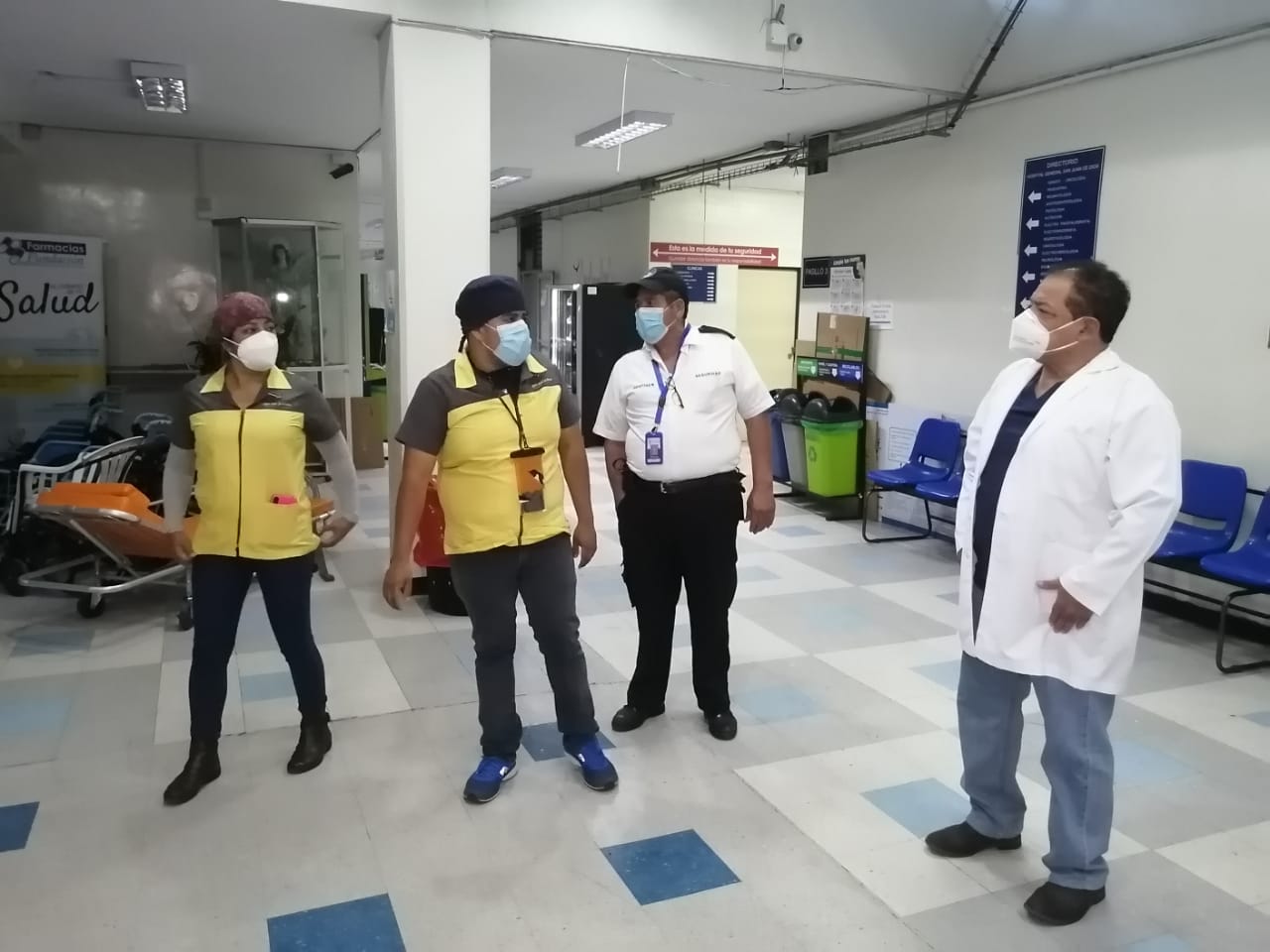 atención de pacientes con Covid-19 en hospital general San Juan de Dios