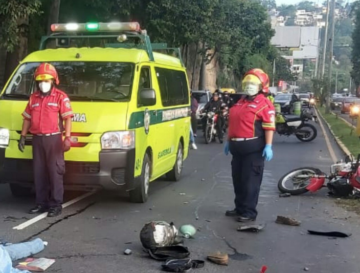 motorista accidentado en la zona 5