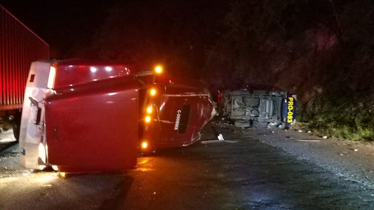 choque de tráiler y patrulla en ruta al Atlántico