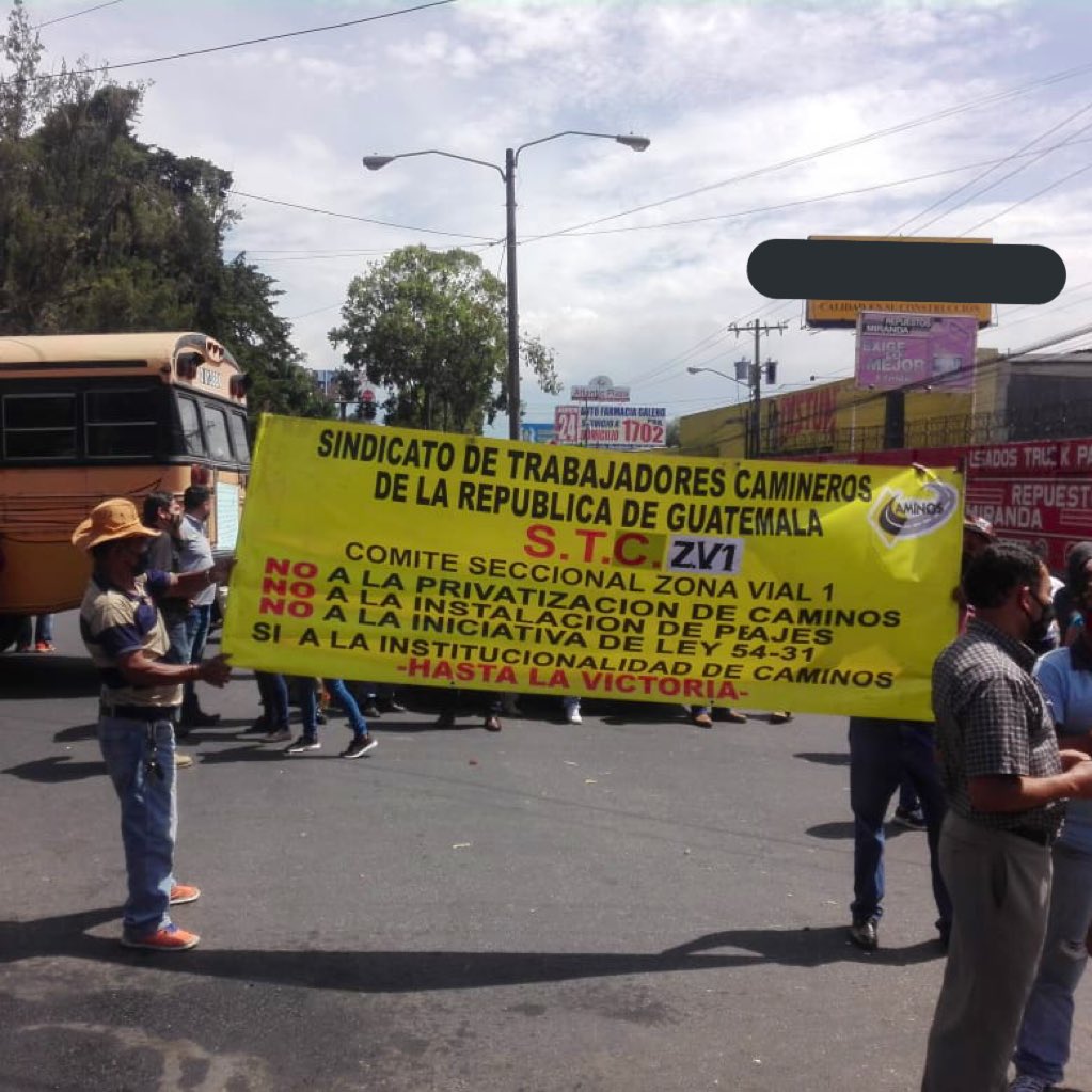 manifestación de trabajadores de Caminos