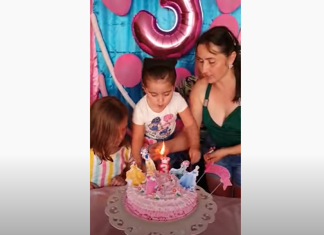 niña pastel cumpleaños