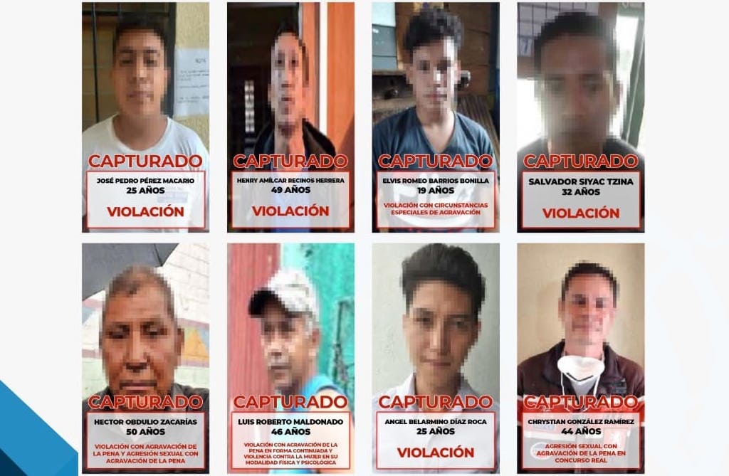 Ocho son capturados por cometer delitos sexuales.