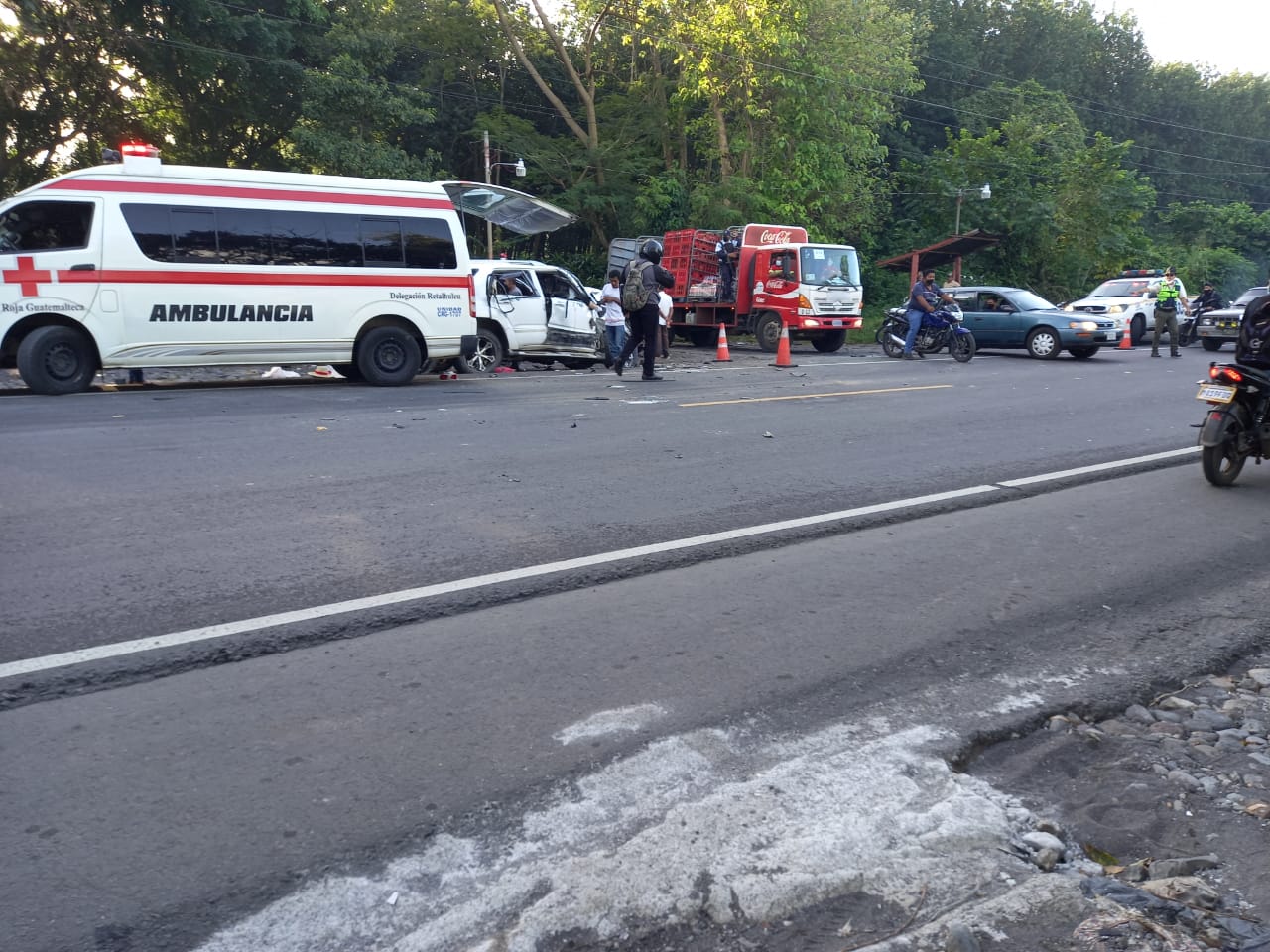 accidente de tránsito en Km. 176 de ruta al Pacífico