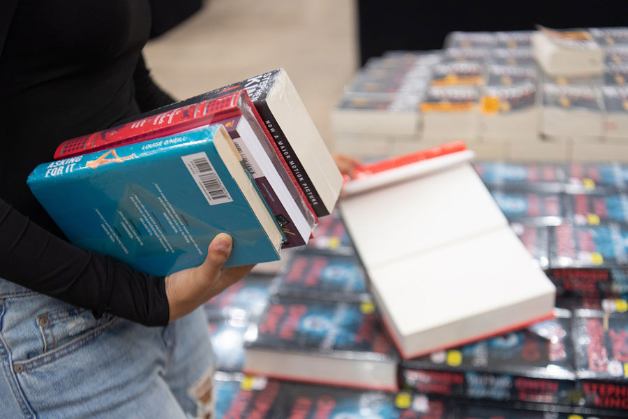 Libros en una feria