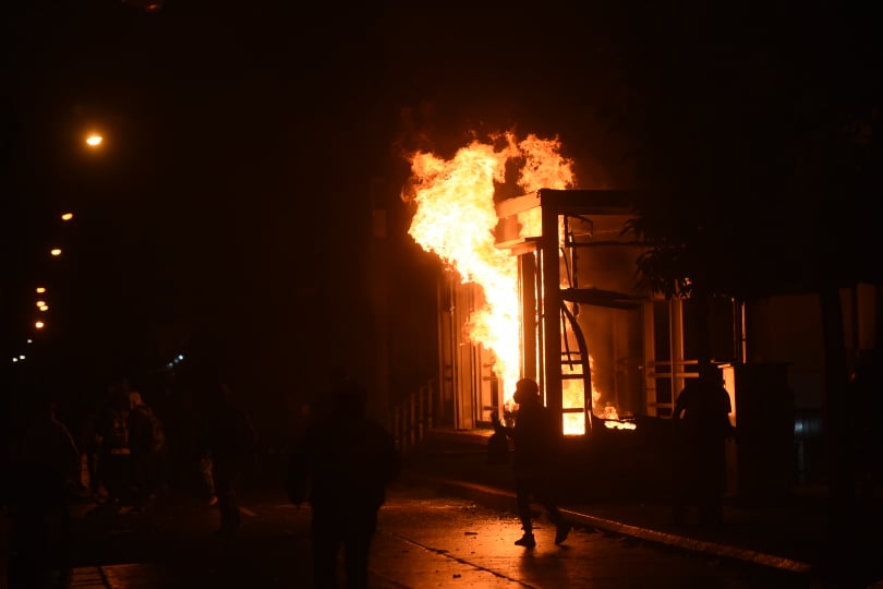 disturbios durante manifestación en el Congreso el 21 de noviembre