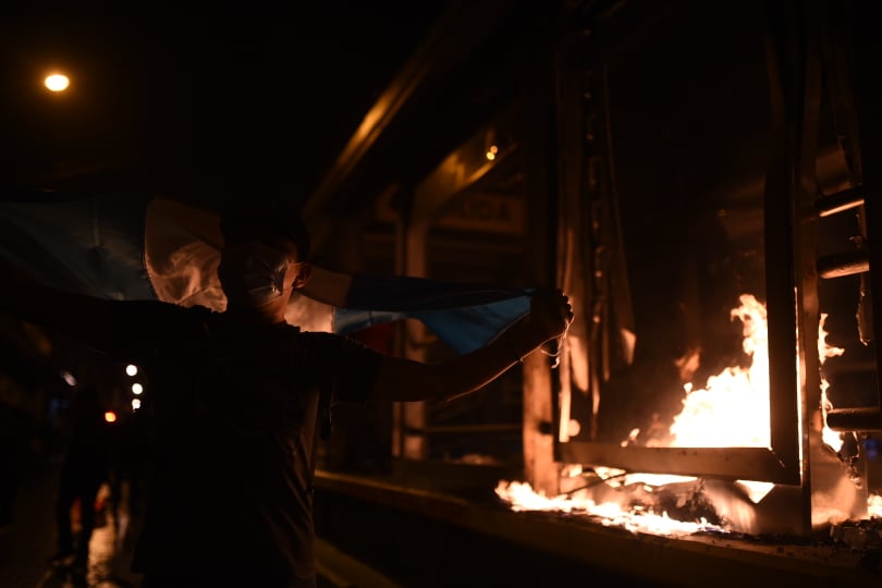 disturbios durante manifestación en el Congreso el 21 de noviembre