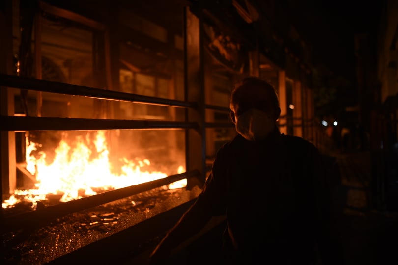 disturbios durante manifestación en el Congreso el 21 de noviembre