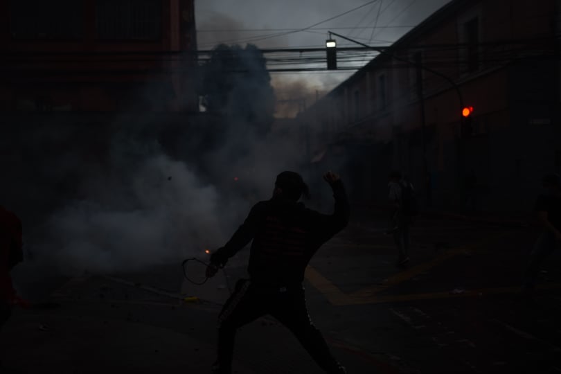 disturbios durante manifestación en el Congreso el 21 de noviembre