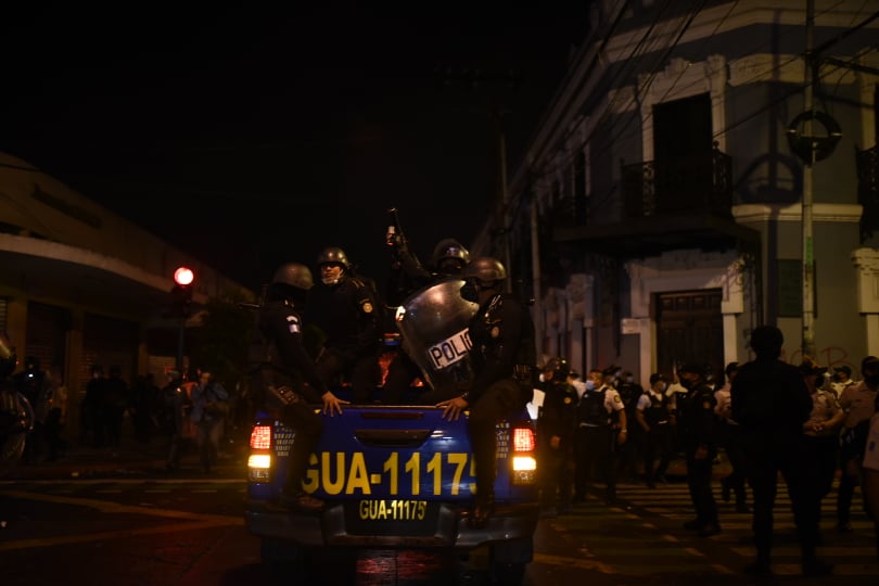 disturbios durante manifestación en el Congreso el 21 de noviembre